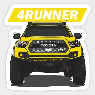 4Runner Toyota Front View - Yellow Sticker